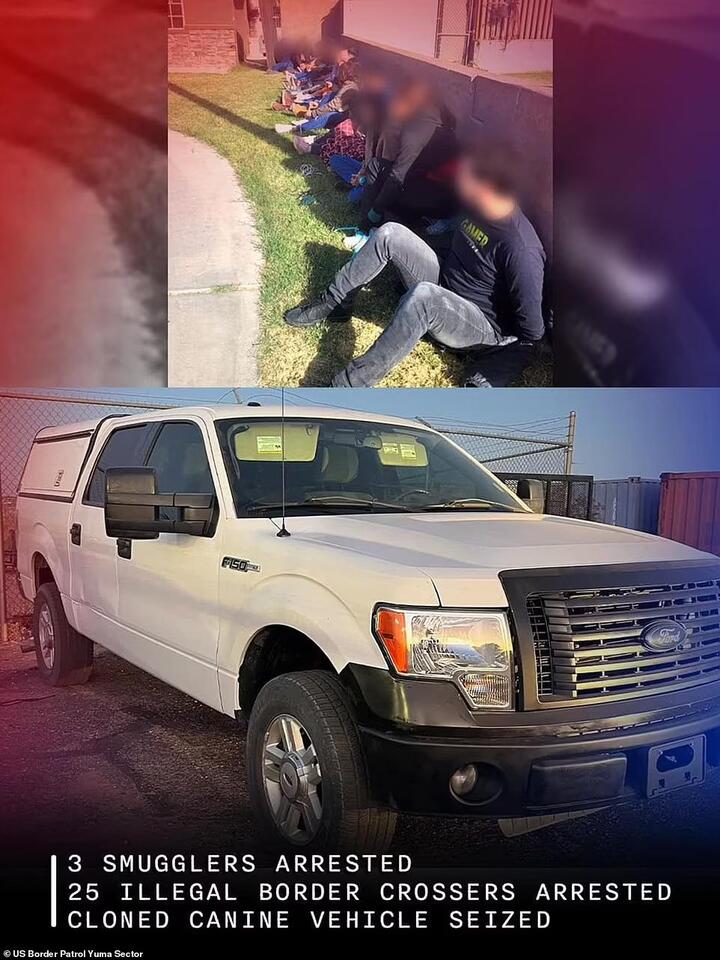 Migrant smugglers dressed as Border Patrol agents are captured as Trump ...