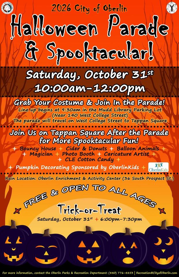 Oberlin Halloween Parade and Spooktacular Oct. 31 - NewsBreak
