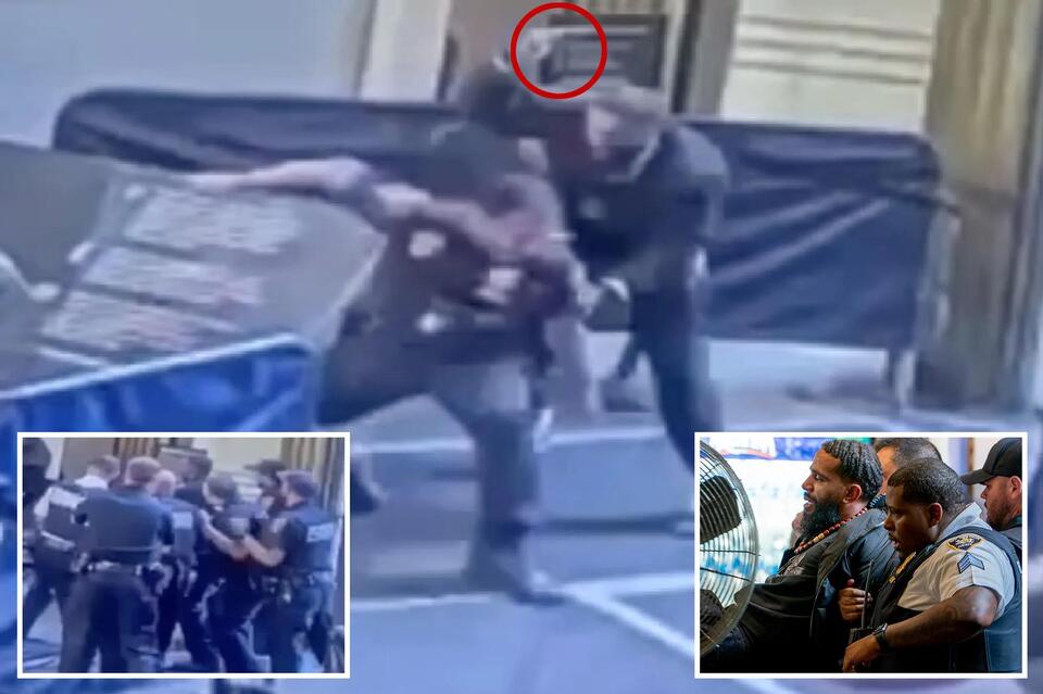 Shocking footage captures moment knife-wielding maniac lunges at ...
