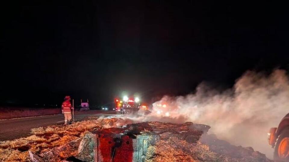 State Shed Fire contained after semi-truck hauling straw catches fire ...