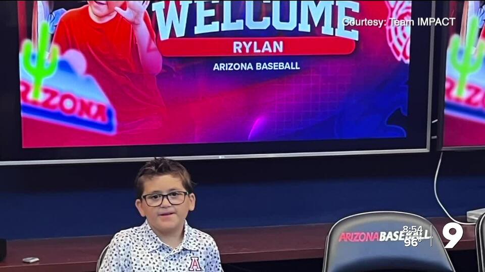 Arizona Baseball Team IMPACT player, Rylan Koch, cheering on the ...