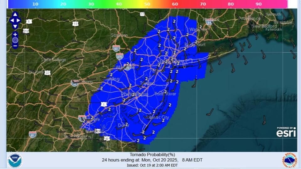 Severe storms & tornado risk rises for New York & New Jersey into ...