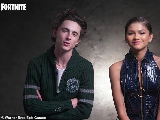 Zendaya and Timothée Chalamet drop into Fortnite game as Dune