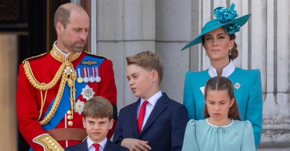 Prince William and Kate Middleton with their children
