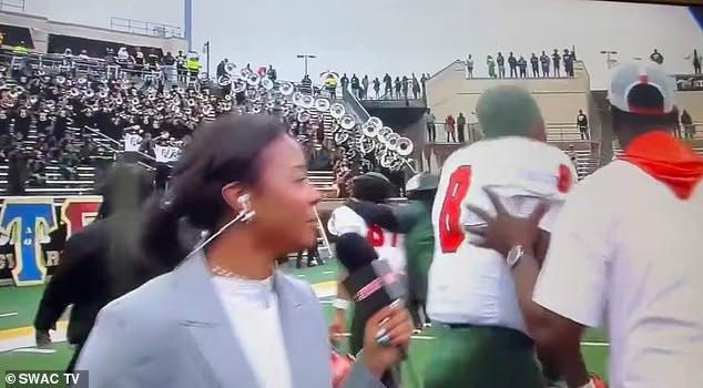 College football coach abruptly yanks QB from live TV interview cutting ...