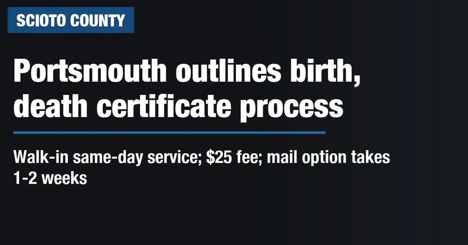 Portsmouth health department outlines birth, death certificate process ...
