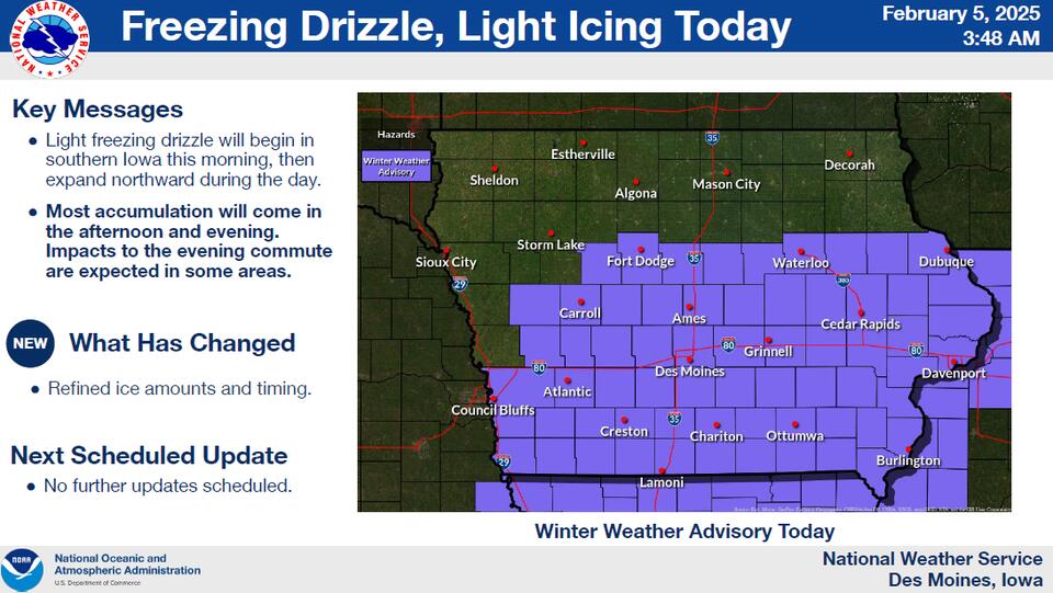 Weather Service Update on Freezing Drizzle and Light Icing - NewsBreak