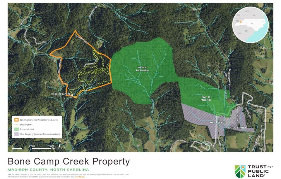 137-acre Mars Hill land preservation project aims to expand recreation ...
