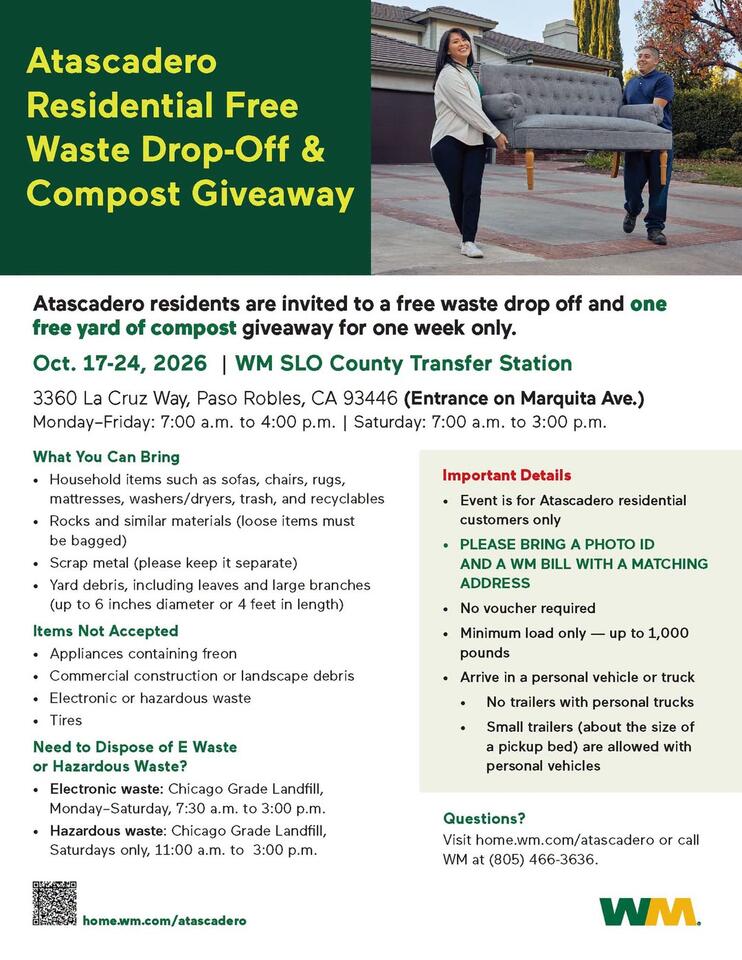 Free waste drop-off and compost for Atascadero residents - NewsBreak