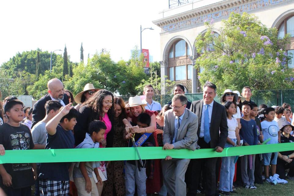 This Westlake school traded asphalt for trees, grass and a bright blue track