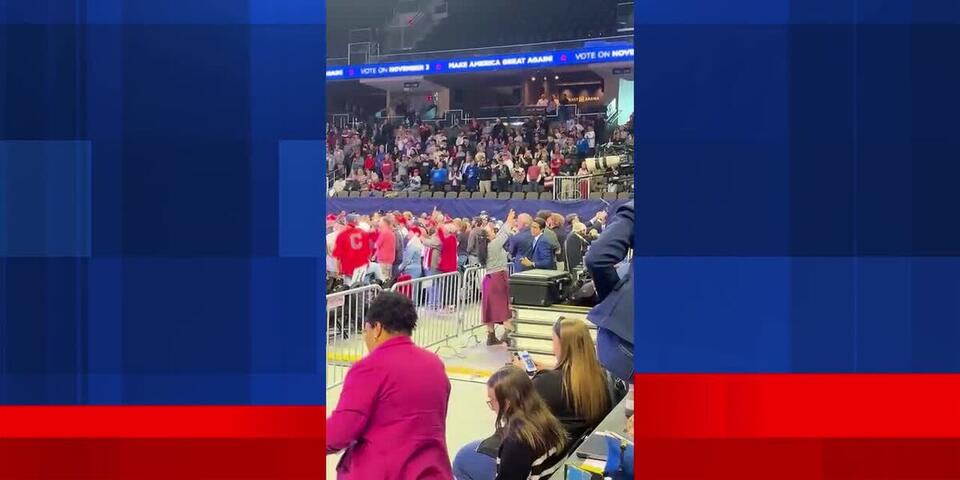Protester removed from President Trump rally in Northern Kentucky ...