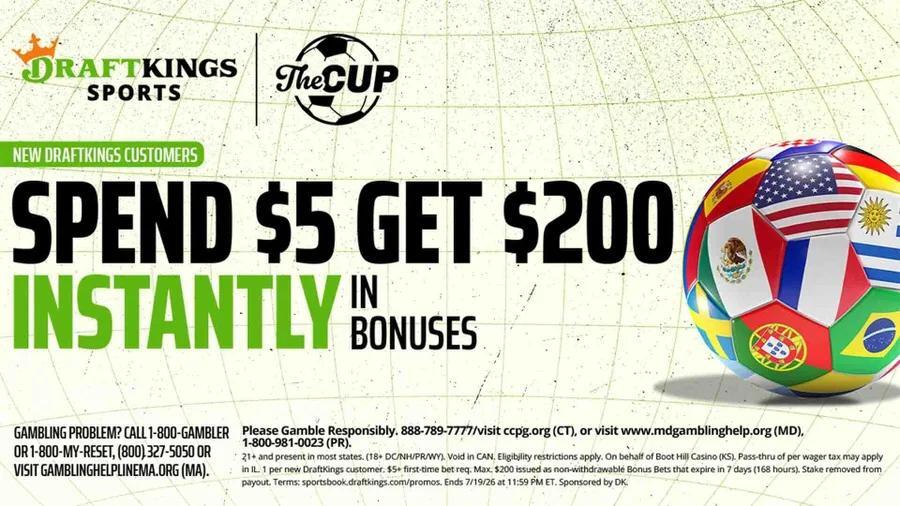 DraftKings promo code: Get $200 in bonus bets for England