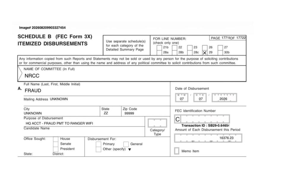 NRCC Says an Unknown Actor Stole More Than $16,000