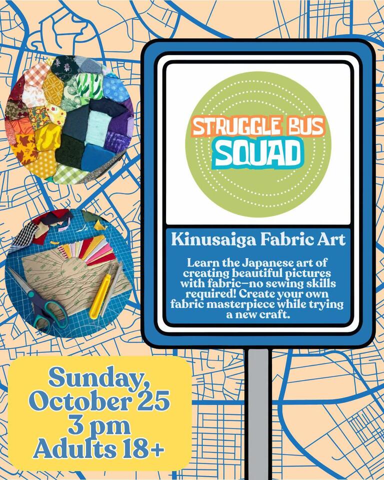 Adult kinusaiga fabric art class at library - NewsBreak