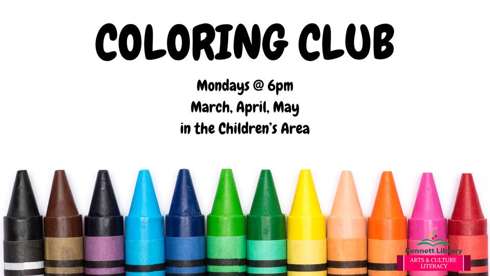 🎨 Family Coloring Club Mondays at Kennett Library - NewsBreak