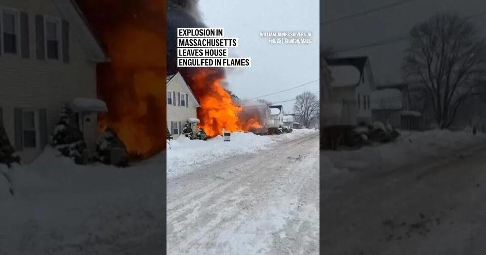 Explosion in Massachusetts leaves house engulfed in flames - NewsBreak