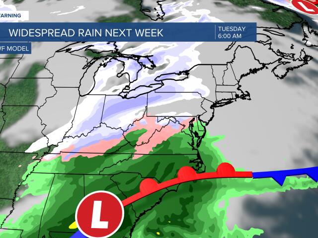 First Warning Forecast: Sunday showers, tracking widespread rain next ...