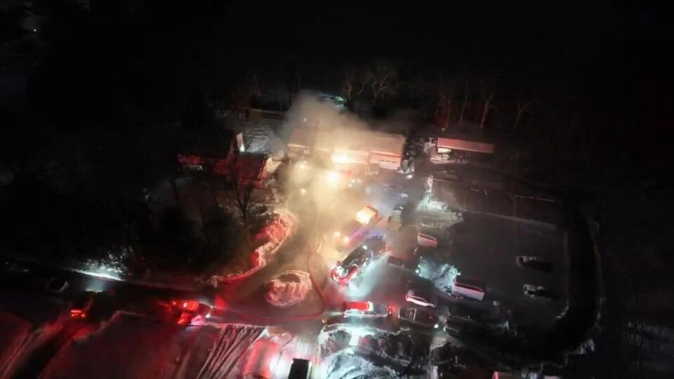 Crews battle blaze at barn in Washington Township - NewsBreak
