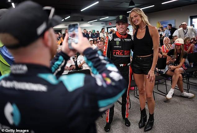 Sophie Cunningham delights fans as she turns up at America's most patriotic sport on her day off