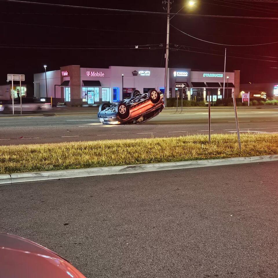 Driver Hospitalized After Rollover Crash On Route 9 In Wappingers Falls ...