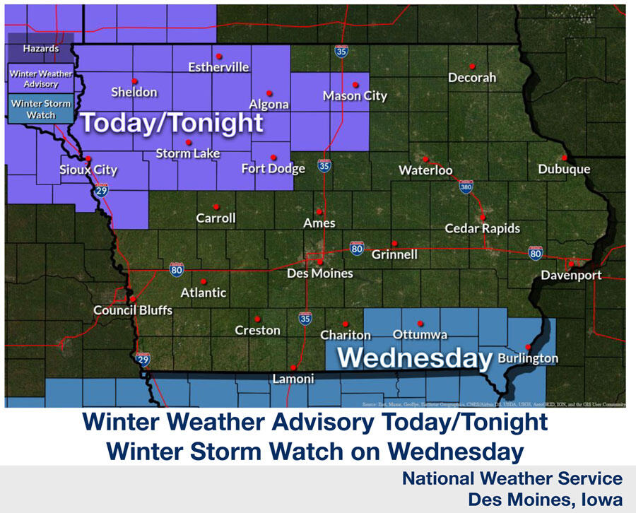Iowa snow drought expected to end with multiple storms this week ...