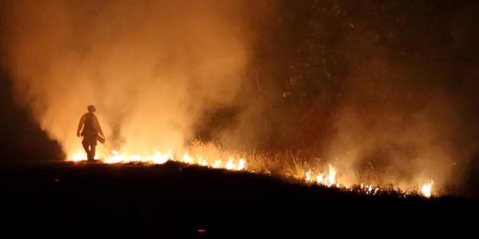 Firefighters battling spot fires along highway - NewsBreak