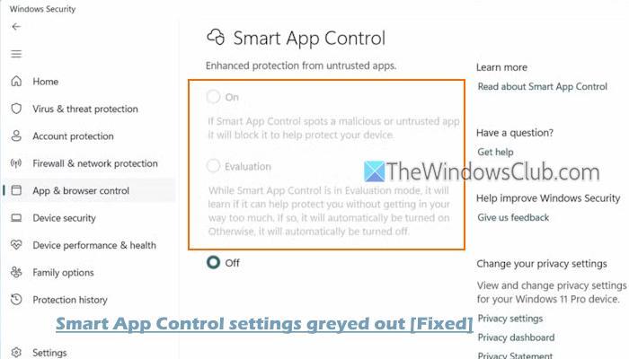 Smart App Control settings greyed out in Windows Security [Fix] - NewsBreak