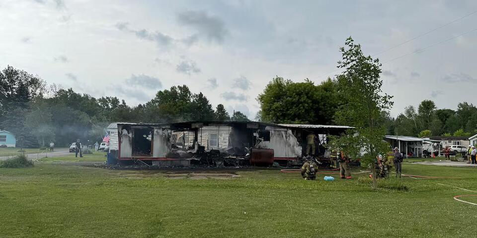 Fire destroys Canton trailer home - NewsBreak