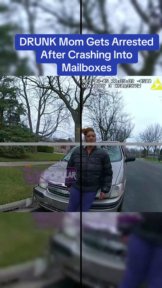 DRUNK Mom Gets Arrested After Crashing Into Mailboxes #bodycam - NewsBreak