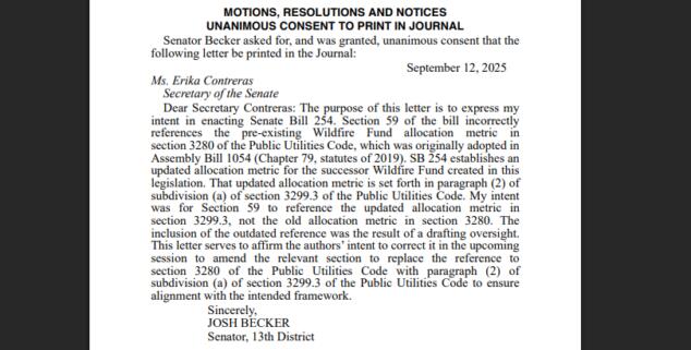 Journal letters cannot substitute for bill amendments