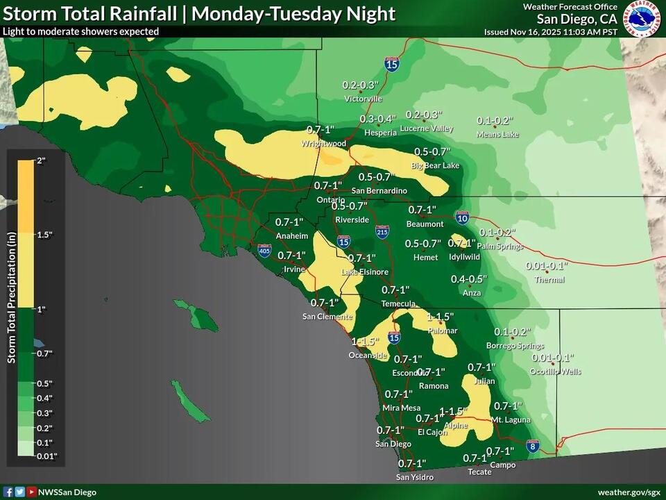Next storm system expected to bring rain, snow and cold to Southern ...