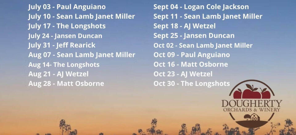 Dougherty Orchards & Winery – Free Friday Night Concerts