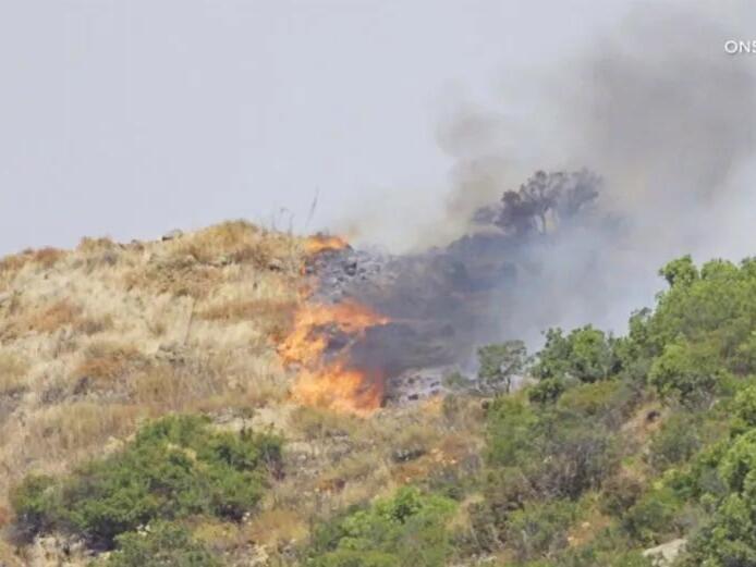 Orange County Fire Grows; Flames Spread East with Smoke Haze Visible in