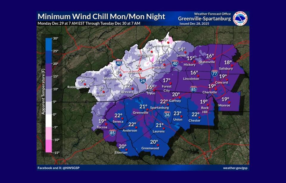 Wind warning, advisories in effect as cold front sweeps Asheville area ...