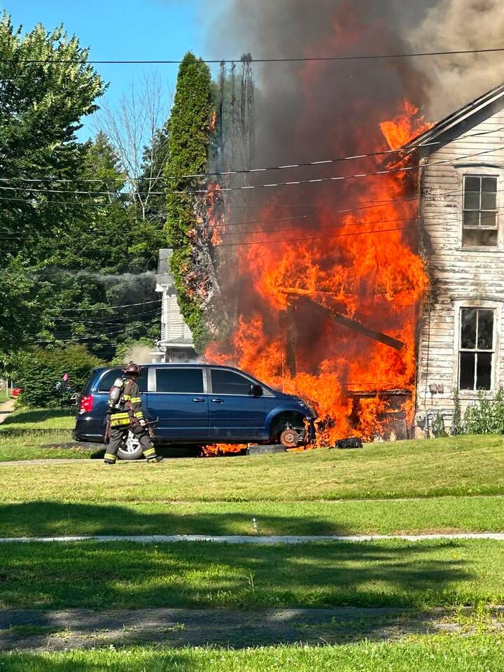 Firefighters battle major structure fire in Oneonta - NewsBreak