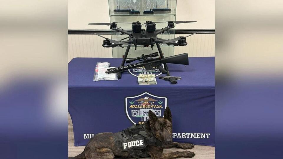 Milledgeville Police K9 helps thwart contraband drone drop - NewsBreak