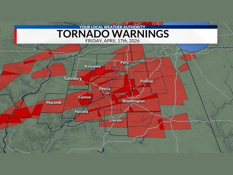 Historic Number of Tornado Warnings Blanket Central Illinois Including ...