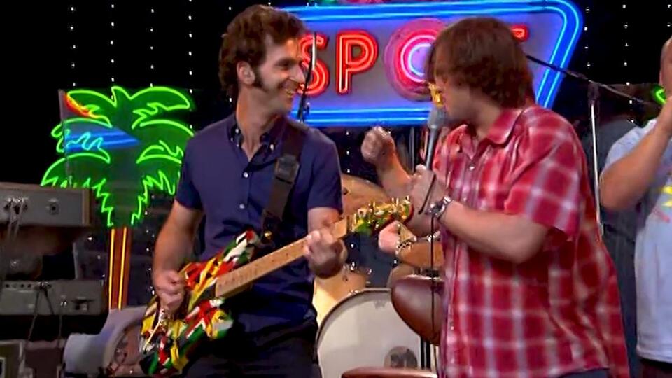 Footage of Dweezil Zappa and Jack Black’s cover of Crazy Train ...