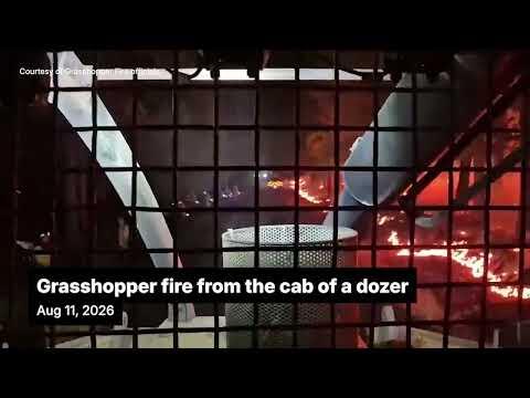 Watch from inside a dozer on Oregon’s Grasshopper fire; Dufur on Level 2