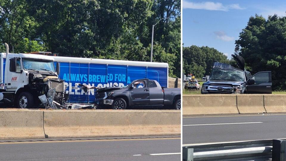 8 vehicles involved in crash on I-291 in Connecticut; 3 people seriously injured