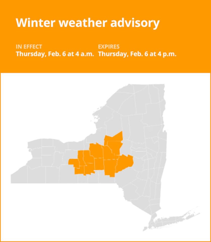 NY weather update: Winter weather advisory issued for New York for ...