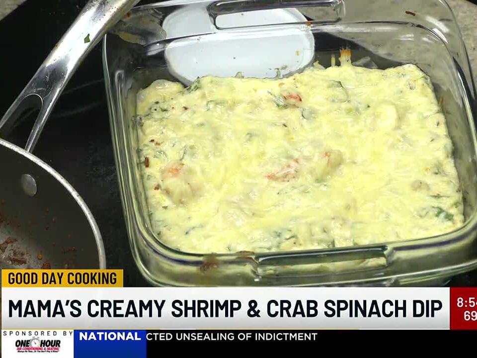 Mama's Creamy Shrimp & Crab Spinach Dip