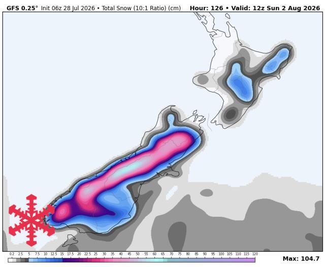 SnowBrains Forecast: 30-40 cm for New Zealand’s North Island through Sunday