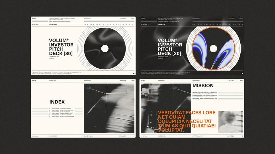 This Sample Pitch Deck Presentation Template for InDesign Looks Stylish ...