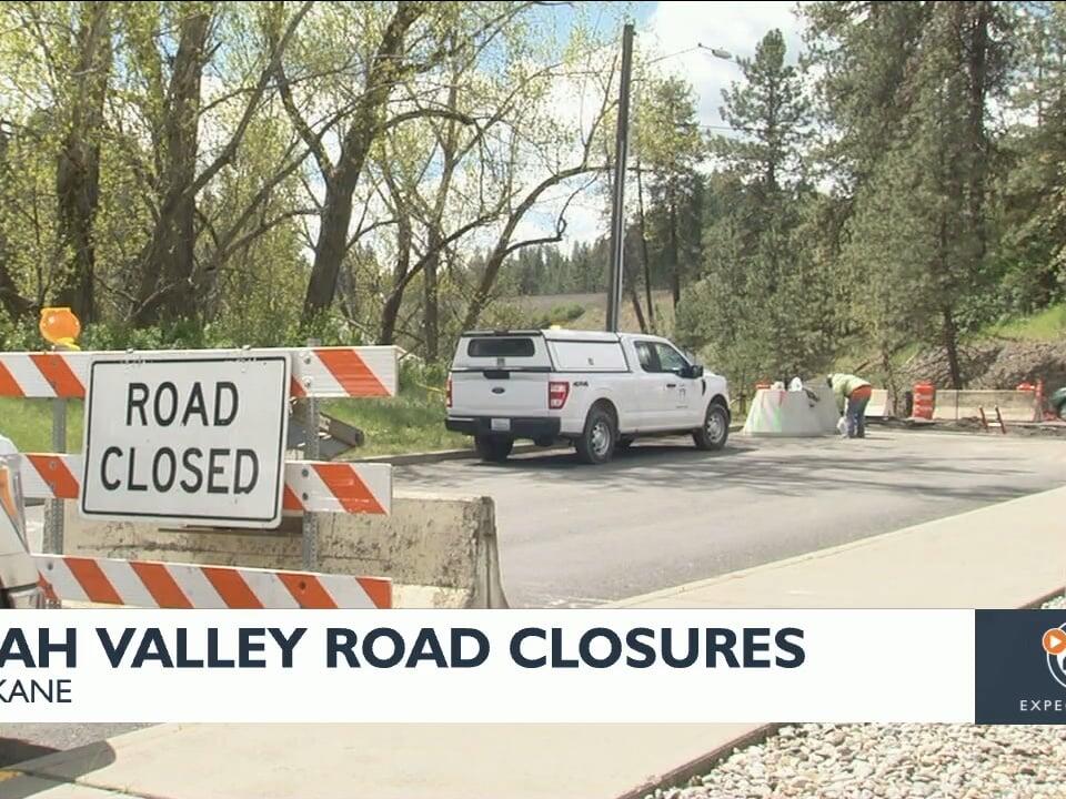 Latah Valley Road closures