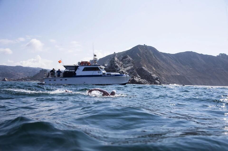 Midway through attempt to become first person to swim the entire California coast, Catherine Breed to stop in P.G.