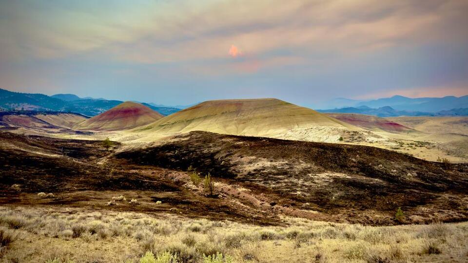 Painted Hills charred by wildfire, national monument remains closed