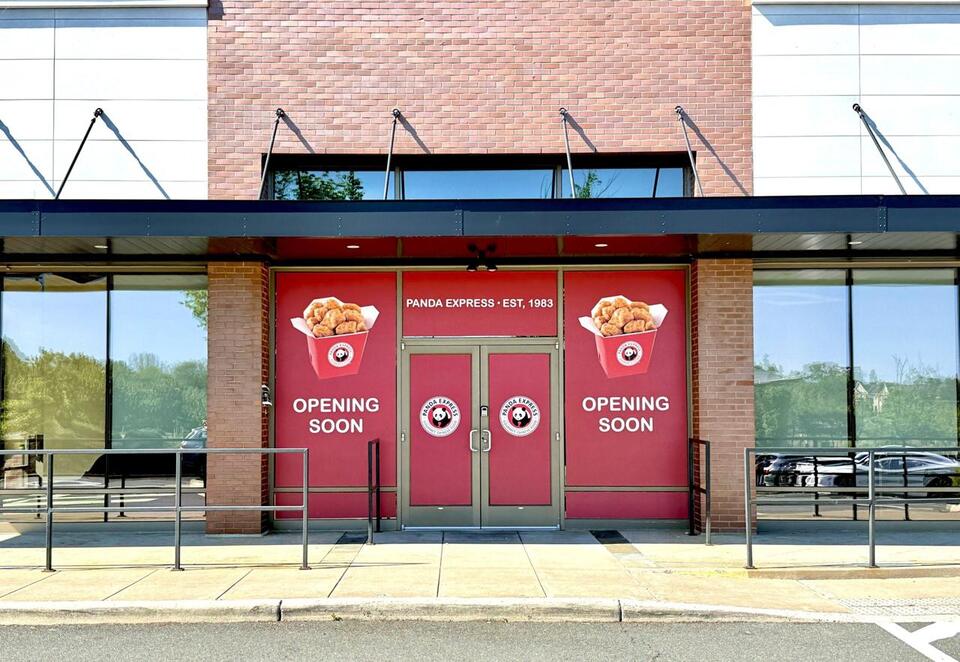 Temporary signage installed at Ashburn’s future Panda Express - NewsBreak