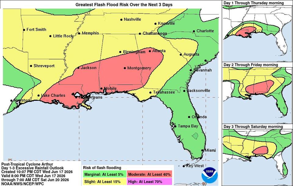 Arthur no longer a tropical storm, but dangerous impacts remain across South