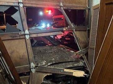 Black sedan crashes into Bellingham business | Bellingham Metro News